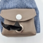 Preview: Futterbeutel mit integriertem Kotbeutelspender in Jeans Blau und Beige
